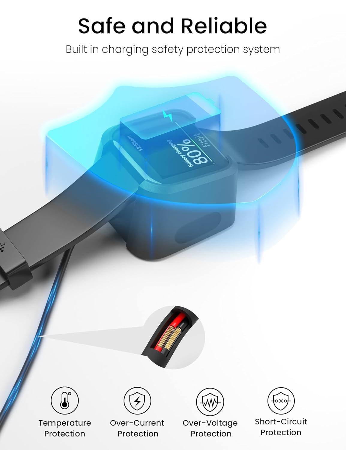 Fitbit Versa Lite Charger  Fast & Durable Replacement Cable - PazerPro